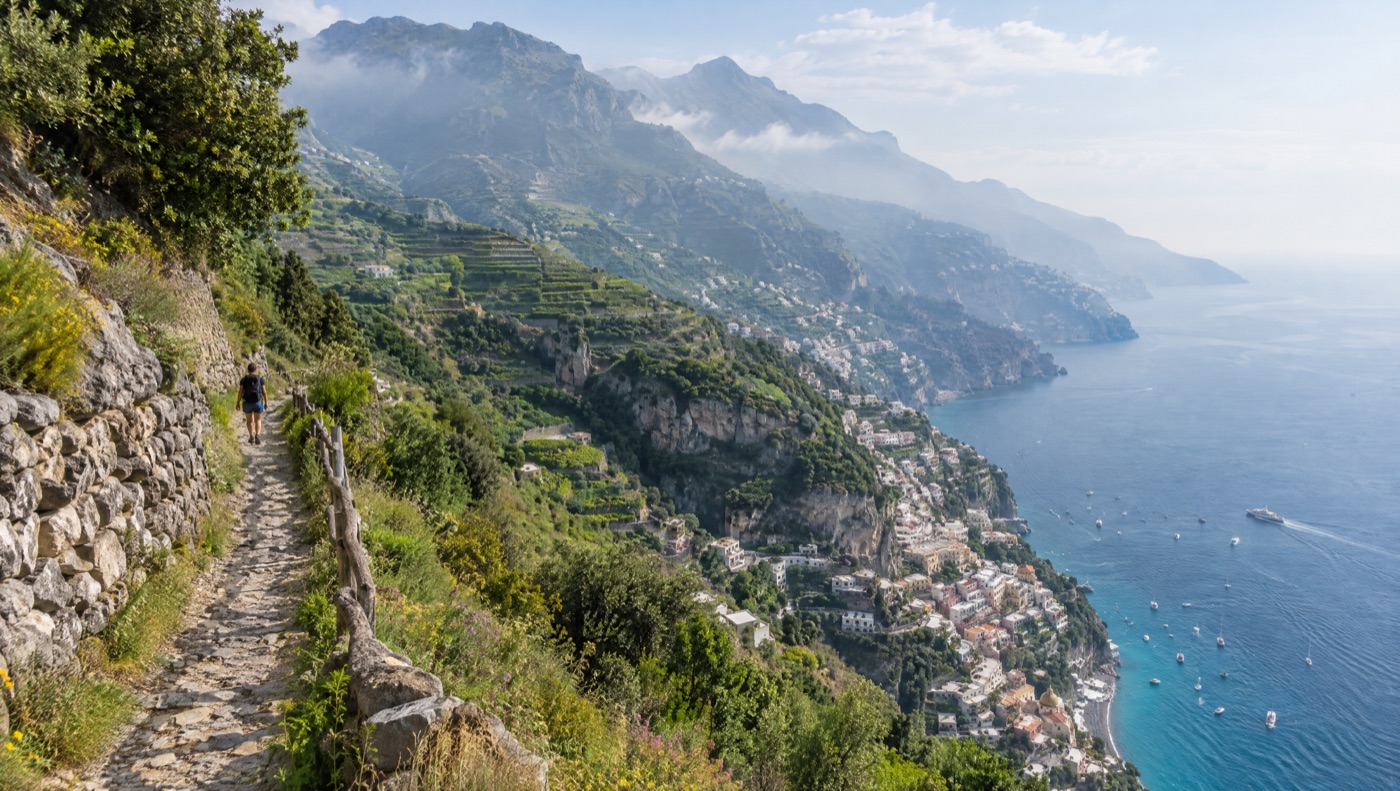 Il Sentiero degli Dei visto dall'alto