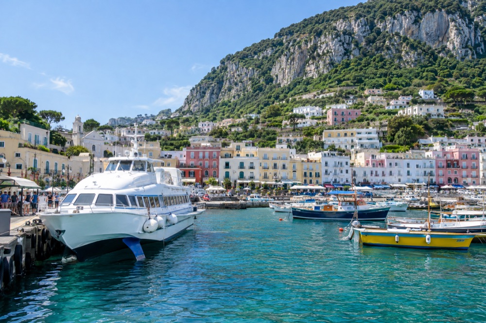 Aliscafo a Marina Grande, Capri